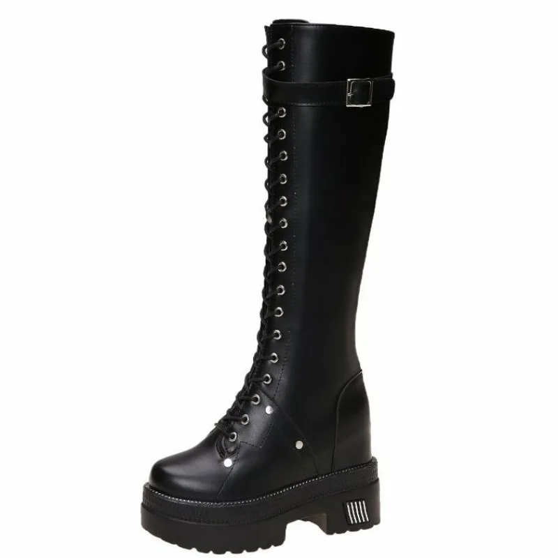 10CM New Women Platform Knee H - Knee High Boots Women 评论和价格