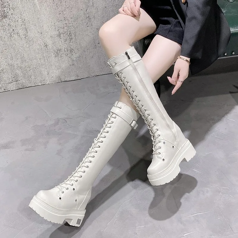 10CM New Women Platform Knee H - Knee High Boots Women 评论和价格