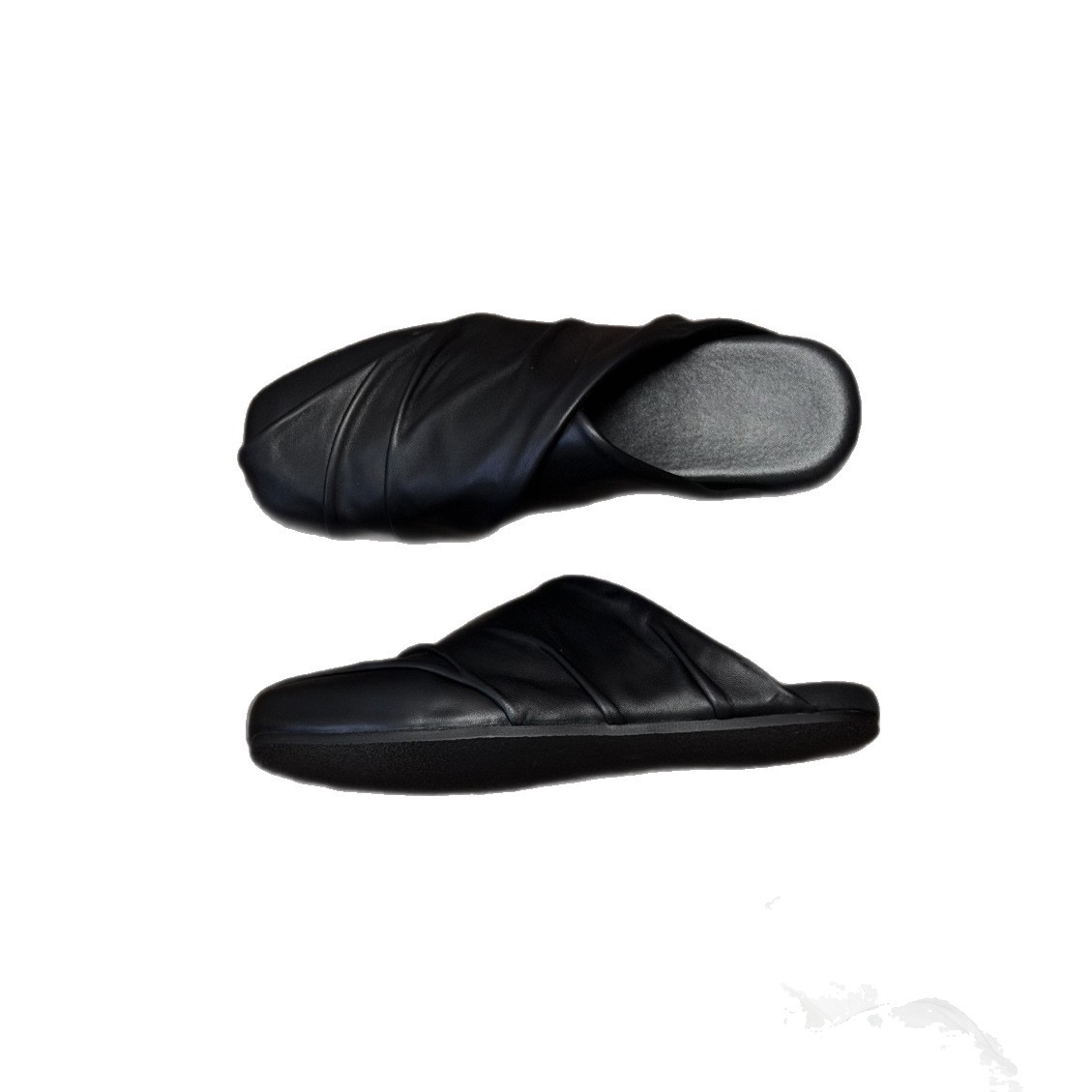 Black Vintage Leather Shoes Si - Mule Slip On 评论和价格
