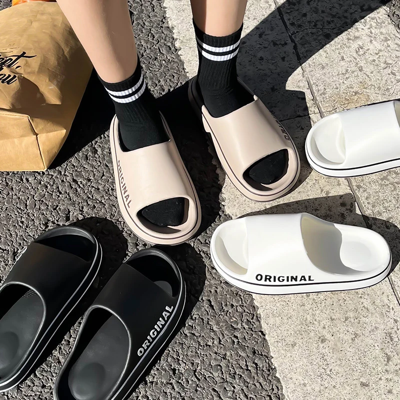 Summer Couple Slides Solid Col - Mule Slip On 评论和价格