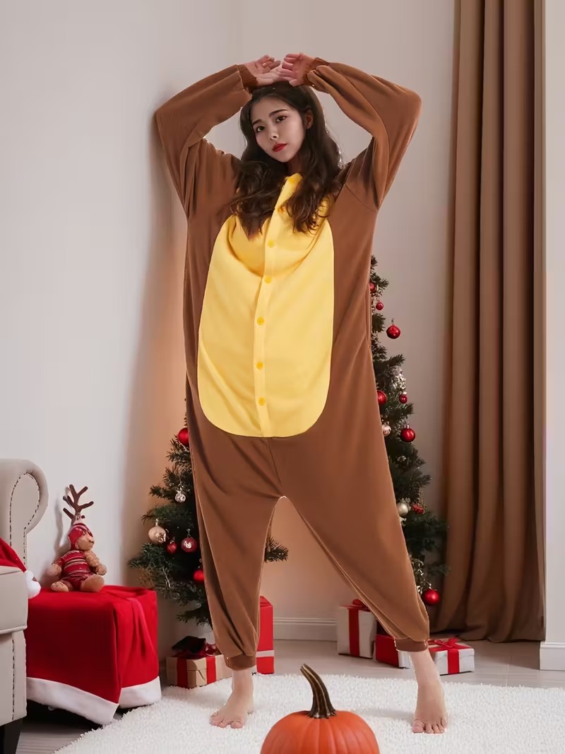 Adult Brown Bear Kigurumi Unic - Women Shoes Xxl 评论和价格