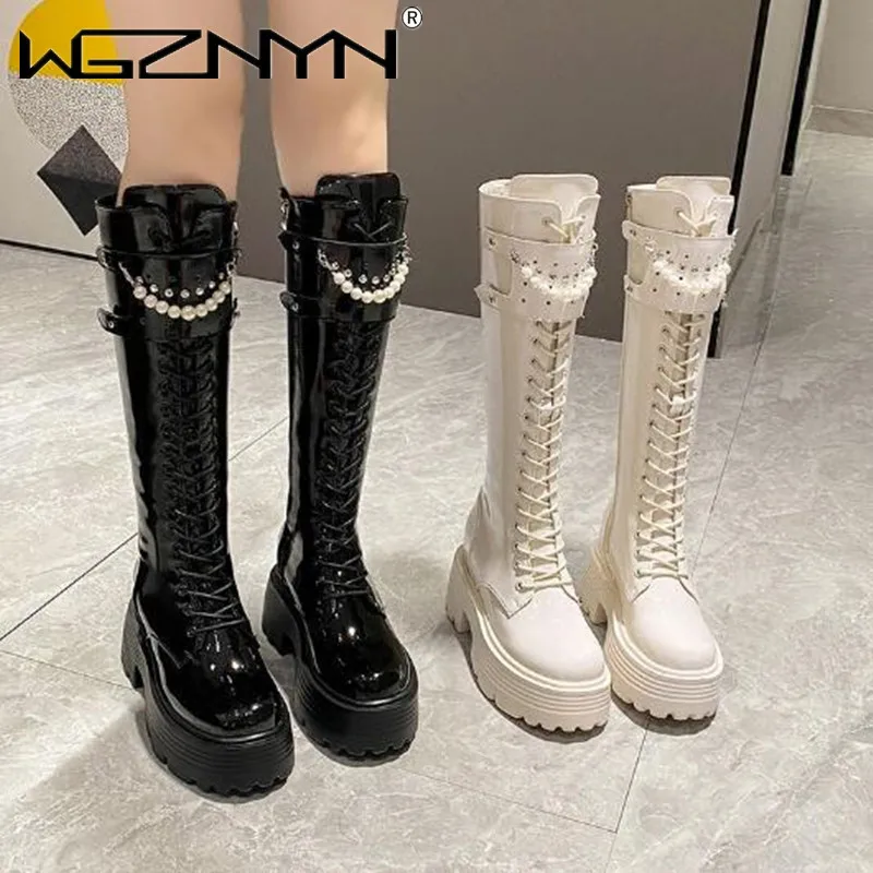 Winter Leather Warm Plush Boot - Knee High Boots Women 评论和价格