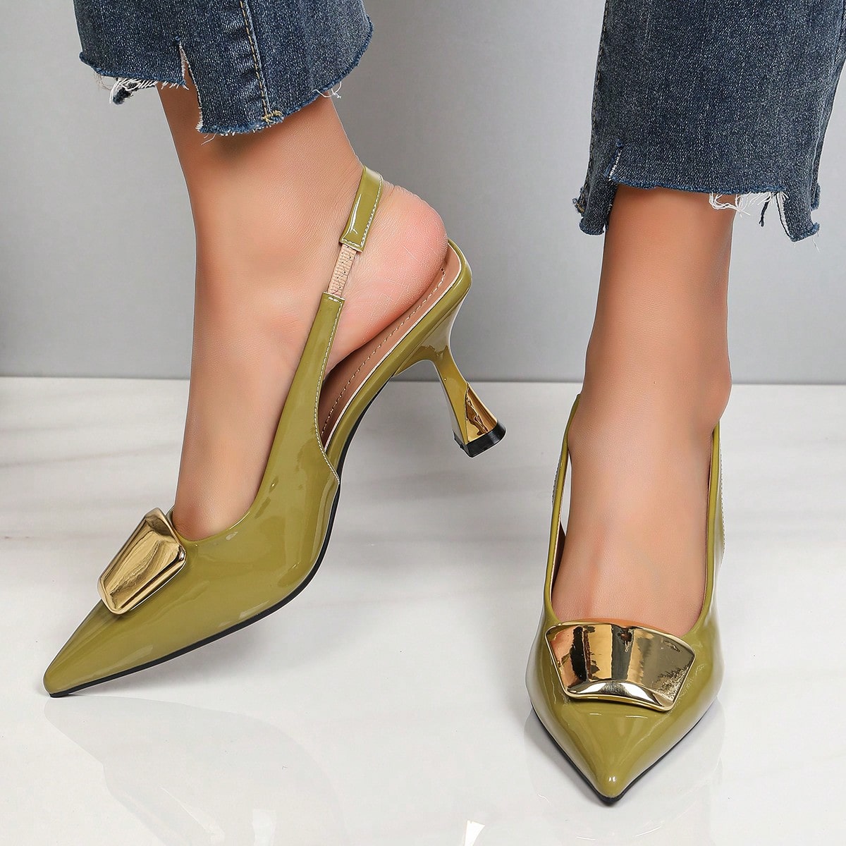 Elegant Women Closed Pointed-T - Women'S Shoes Clogs 评论和价格