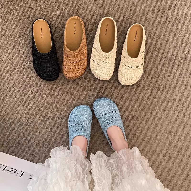 Women Raffia Woven Mule Slippe - Mule Slip On 评论和价格