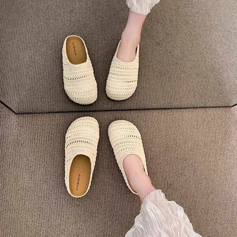 Women Raffia Woven Mule Slippe - Mule Slip On 评论和价格