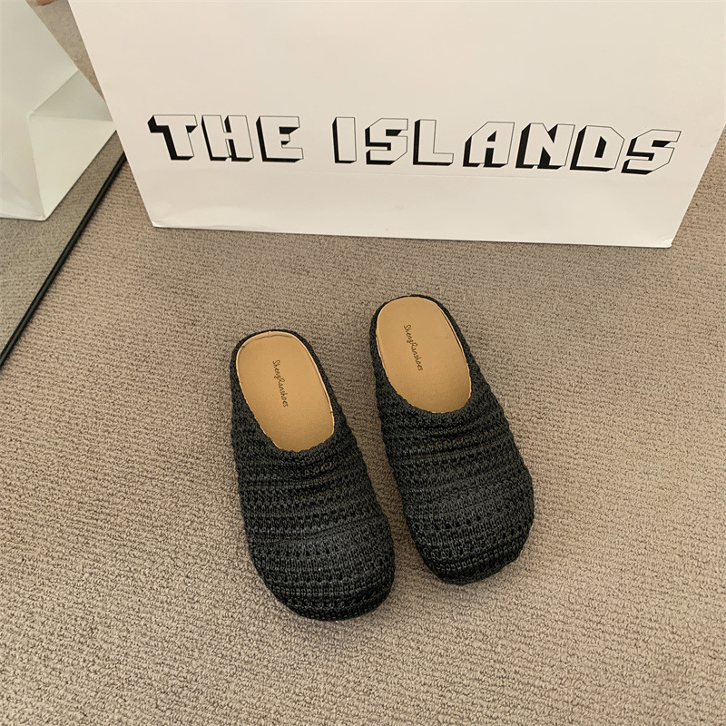 Women Raffia Woven Mule Slippe - Mule Slip On 评论和价格