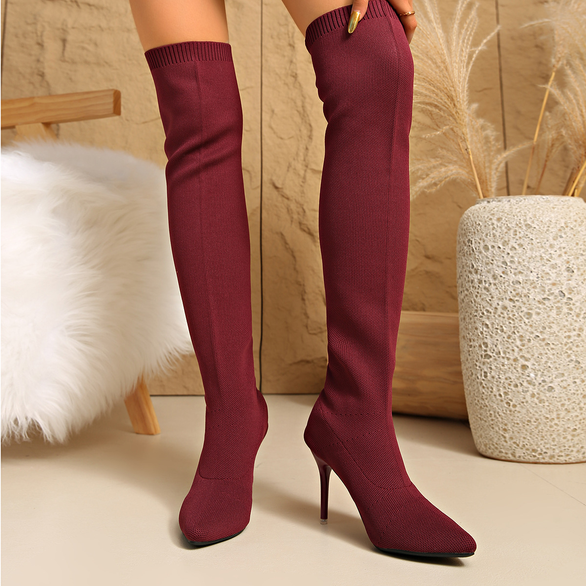 Over-the-knee Sock Boots Women - Sock Boot Women 评论和价格