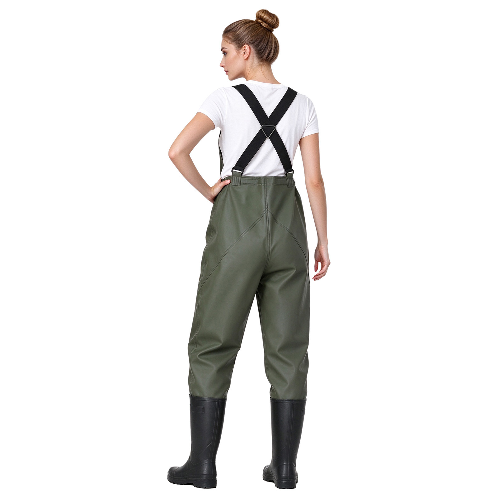 Women Half-body PVC Waders Pan - Women Shoes Xxl 评论和价格