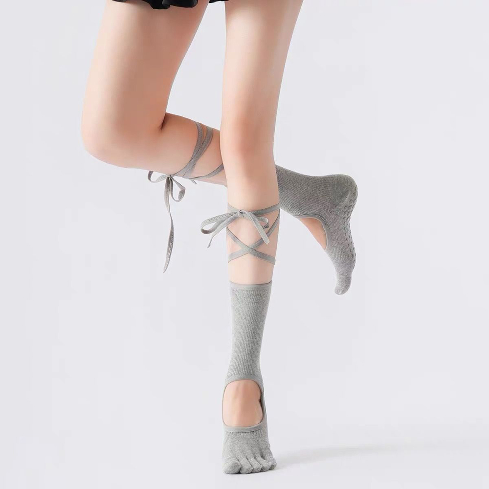 Lace-up Ballet Yoga Socks Wome - Sock Boot Women 评论和价格