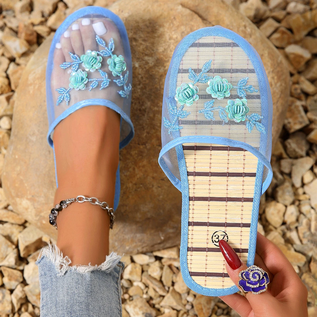 Ladies Mesh Closed Toe Slide S - Mule Slip On 评论和价格
