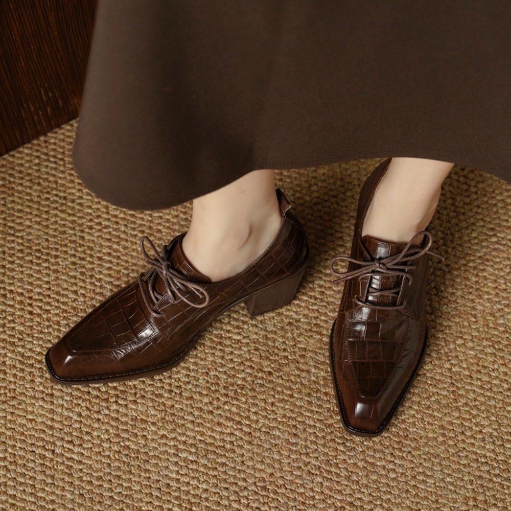 Women's Shoes Real Leather 202 - Oxford Lace Up Women 评论和价格