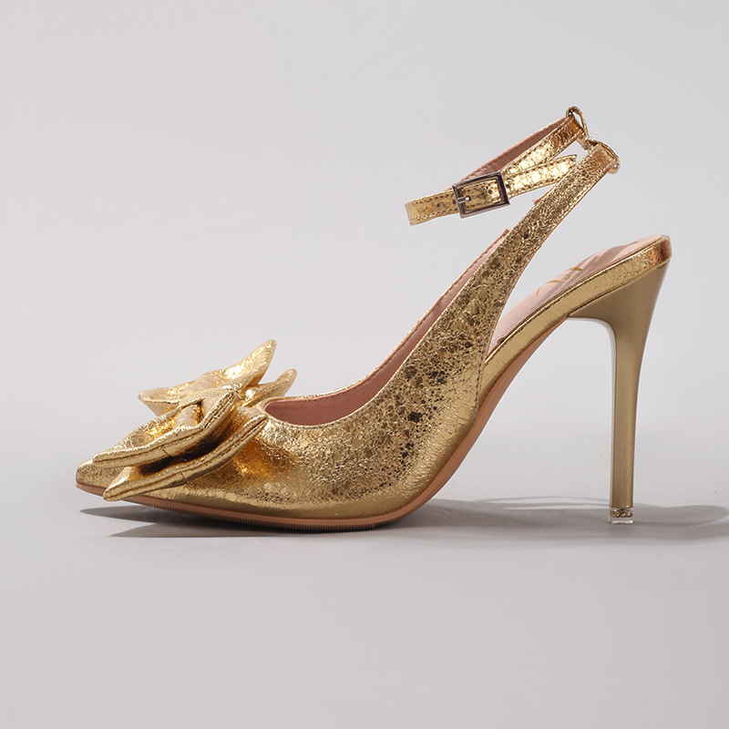 Elegant Bowknot Pointed Toe Pu - Women'S Shoes Quality 评论和价格