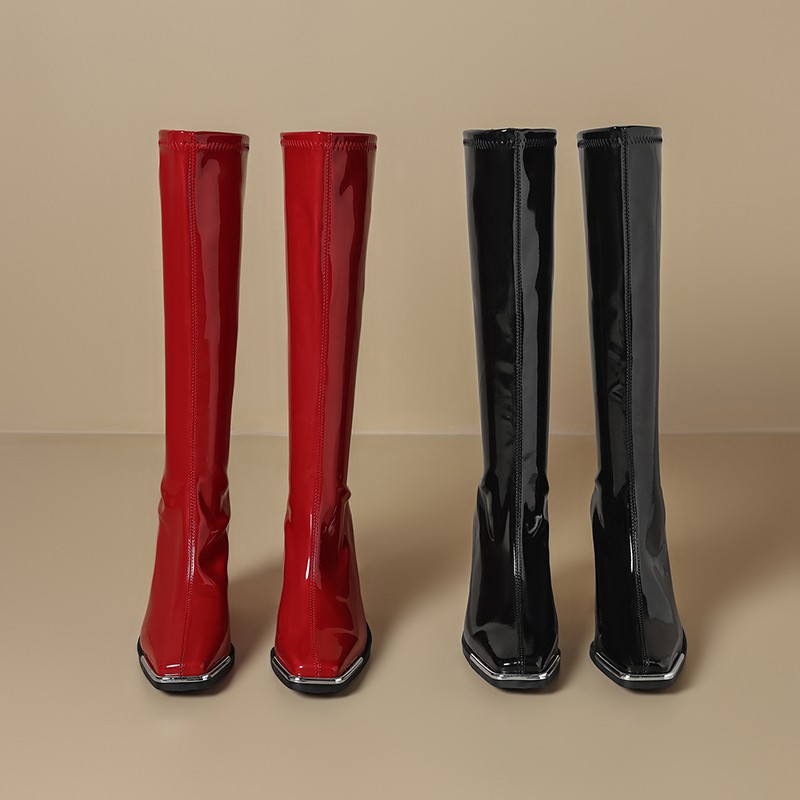 Knee High Boots Autumn New Squ - Knee High Boots Women 评论和价格